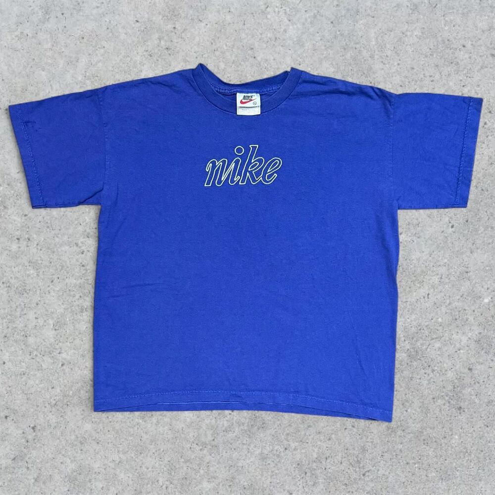 Vintage 90’s Nike Purple Embroidered Short Sleeve T Shirt